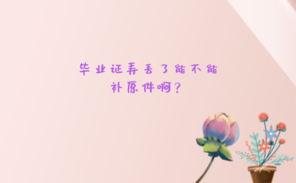 毕业证不见了怎么补？