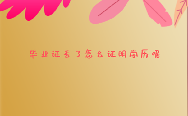 大专毕业证原件掉了怎么解决？