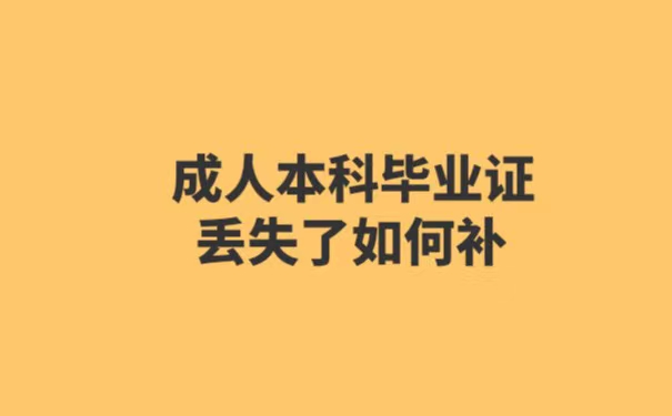 成人本科毕业证丢失了如何补