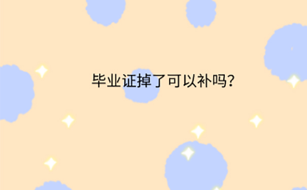 大学毕业证丢失了可以补吗？ 