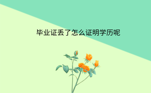 毕业证上的照片弄丢了怎么办？ 